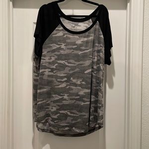 Torrid Camo Baseball Tee Classic Fit